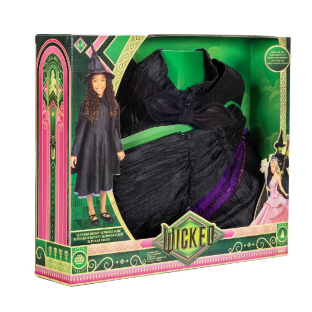 Wicked Elphaba Dress Up Set  - Includes 1 Dress / 1 Cape / 1 Hat